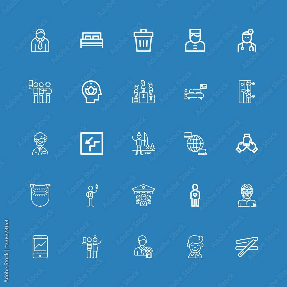 Editable 25 person icons for web and mobile Editable 25 person icons for web and mobile