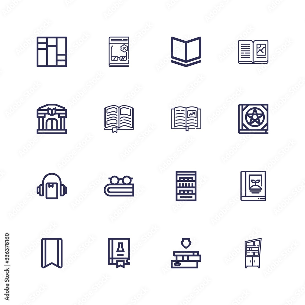 Editable 16 encyclopedia icons for web and mobile Editable 16 encyclopedia icons for web and mobile