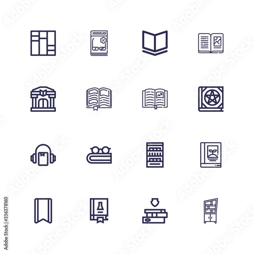 Editable 16 encyclopedia icons for web and mobile