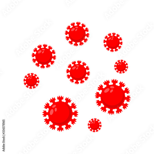 Coronavirus microbe isolated. Evil Red Virus Cell. 21st Century Epidemic. World pandemic 2019-ncov