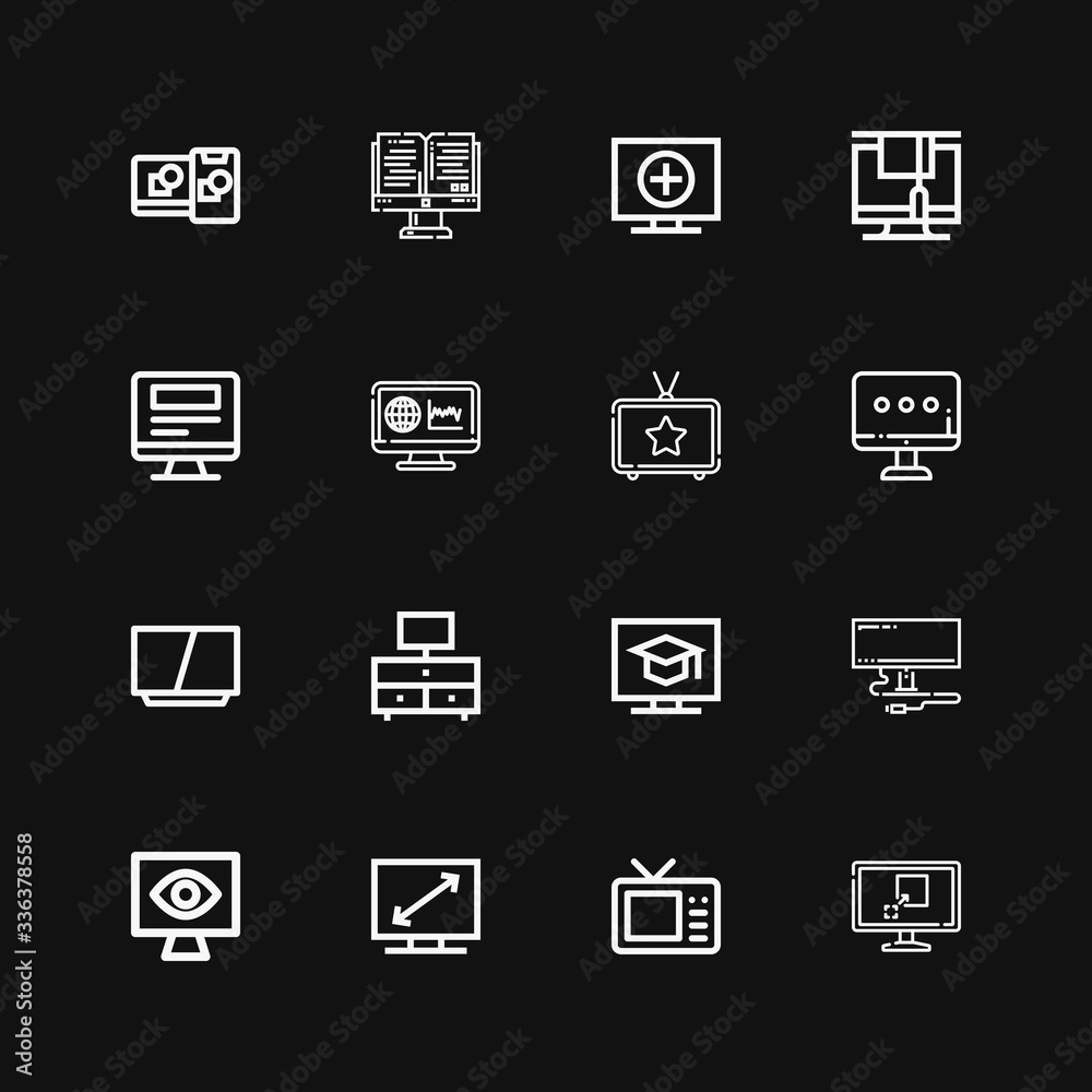 Editable 16 lcd icons for web and mobile