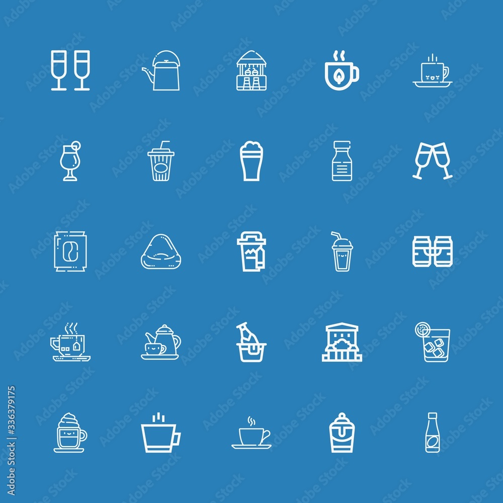 Editable 25 beverage icons for web and mobile Editable 25 beverage icons for web and mobile