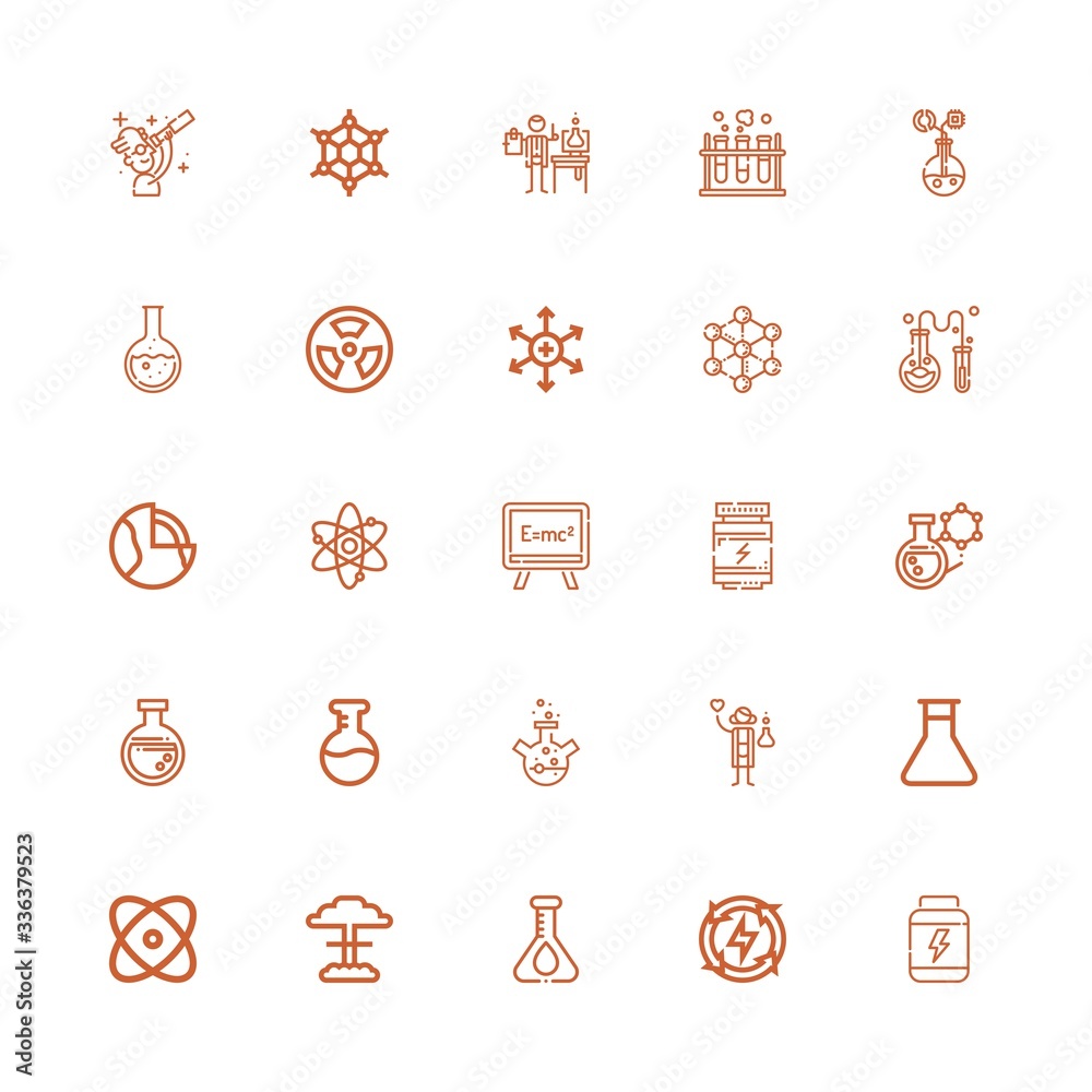 Fototapeta premium Editable 25 atom icons for web and mobile