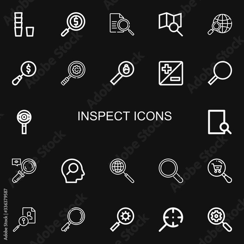 Editable 22 inspect icons for web and mobile