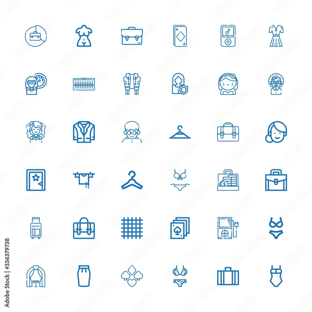 Editable 36 suit icons for web and mobile Editable 36 suit icons for web and mobile
