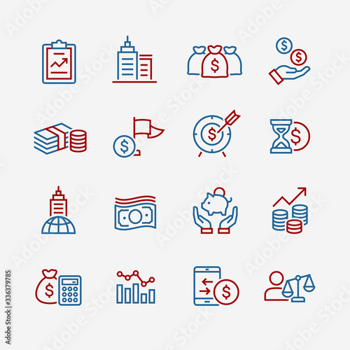 business and marketing icons set 