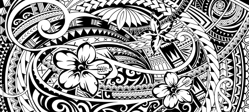 hawaiian tribal pattern drawings