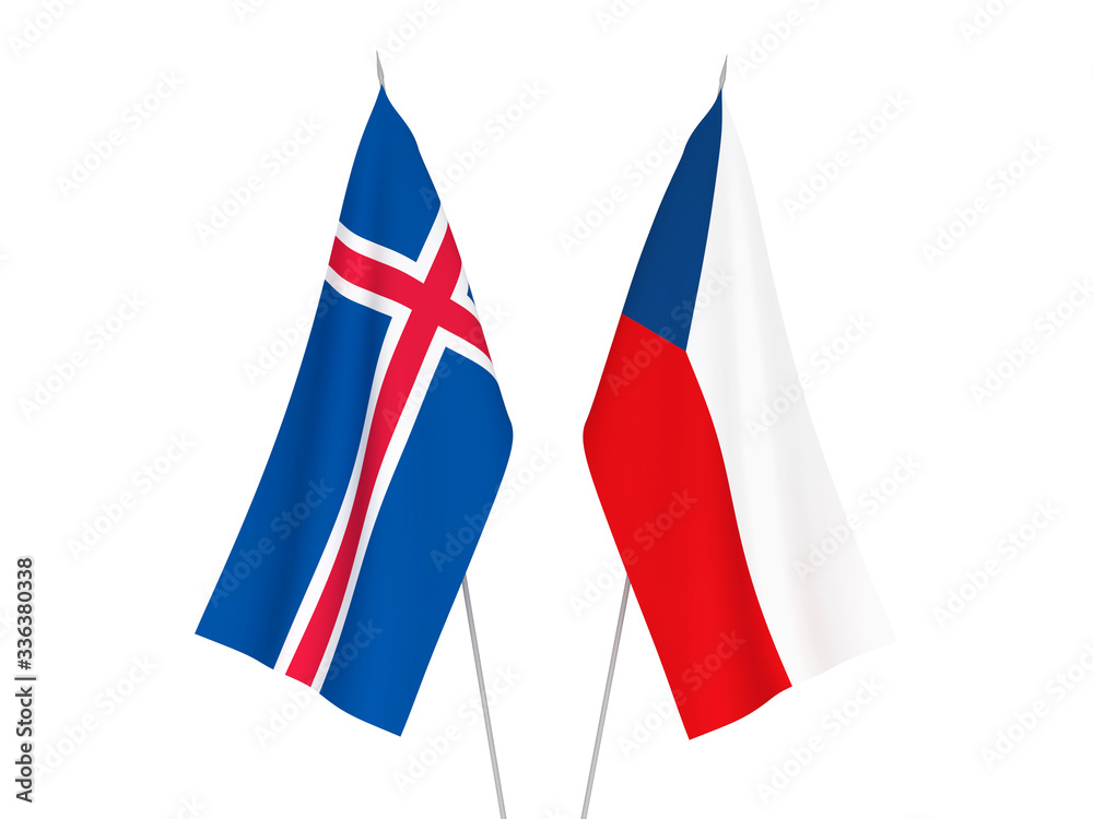 Iceland and Czech Republic flags