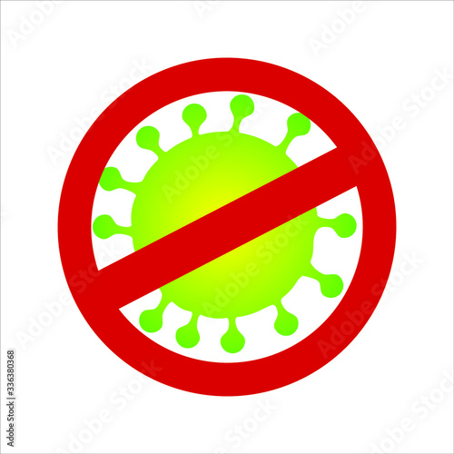 Virus flat icon and symbol vector illustration.