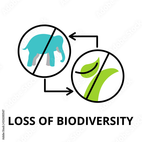 Infographic concept of Loss of Biodiversity