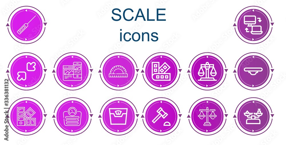Editable 14 scale icons for web and mobile Editable 14 scale icons for web and mobile