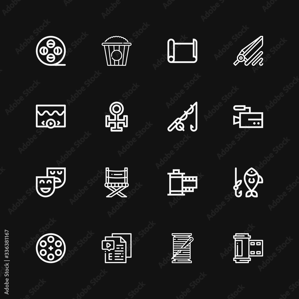 Editable 16 reel icons for web and mobile Editable 16 reel icons for web and mobile