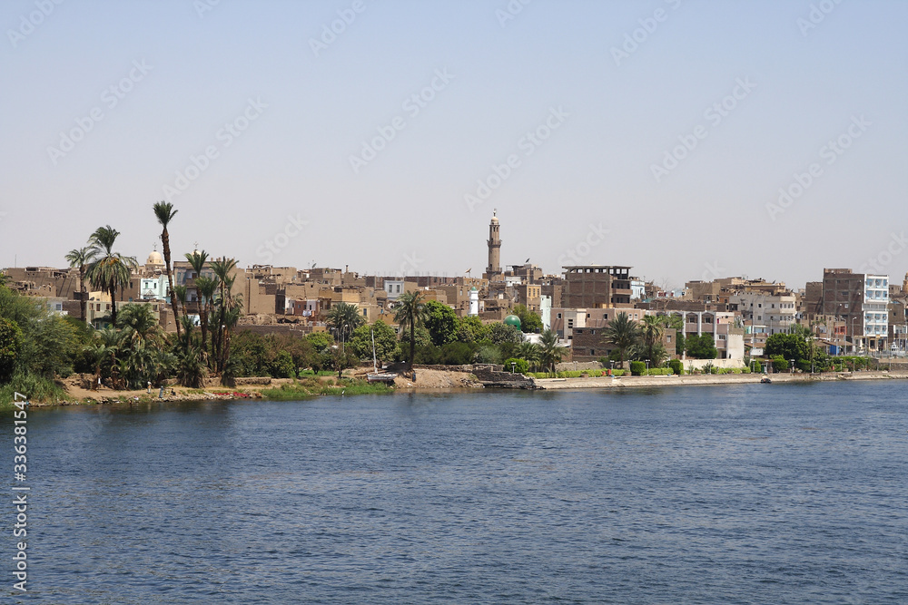 
Nile and city of Esna in Egypt