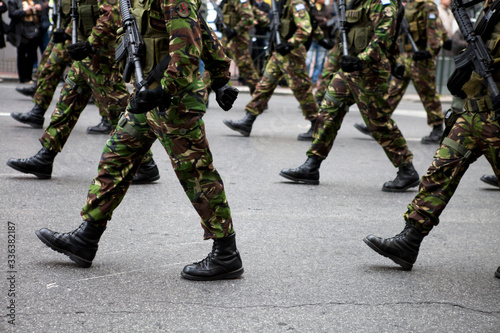 soldiers on uniform, parade
