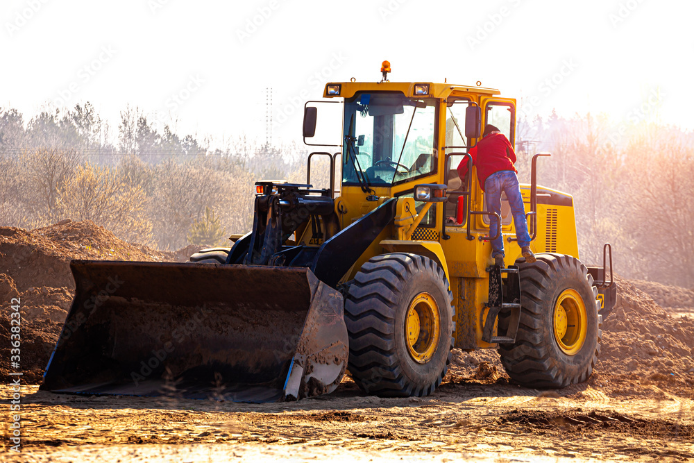 Bulldozer at a construction site Bulldozer at a construction site