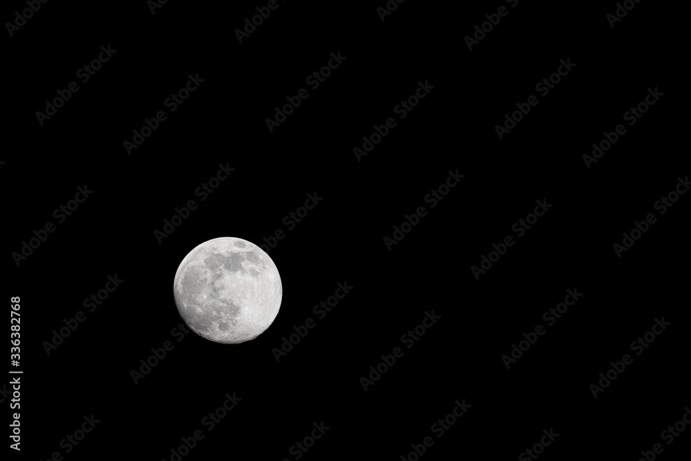 Fototapeta premium Full moon at a dark night