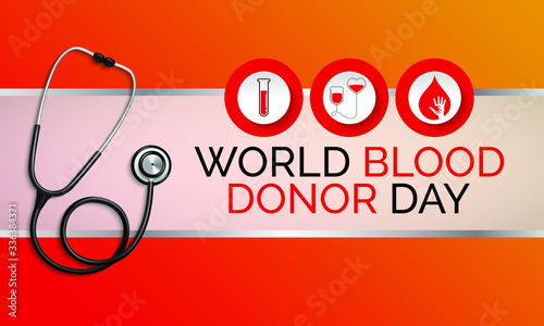 Vector illustration on the theme of World Blood Donor day observed each year on June 14th.