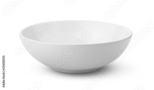 white ceramics bowl on white background