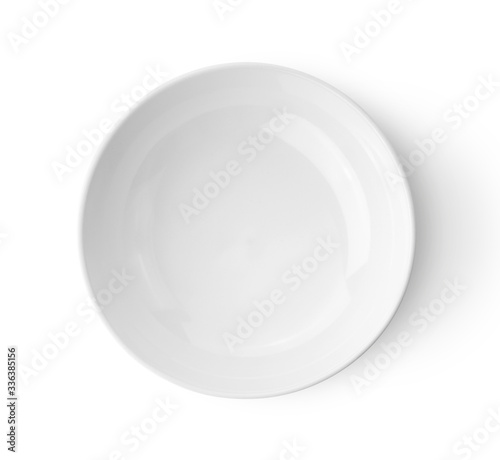 white ceramics bowl isolated on white background