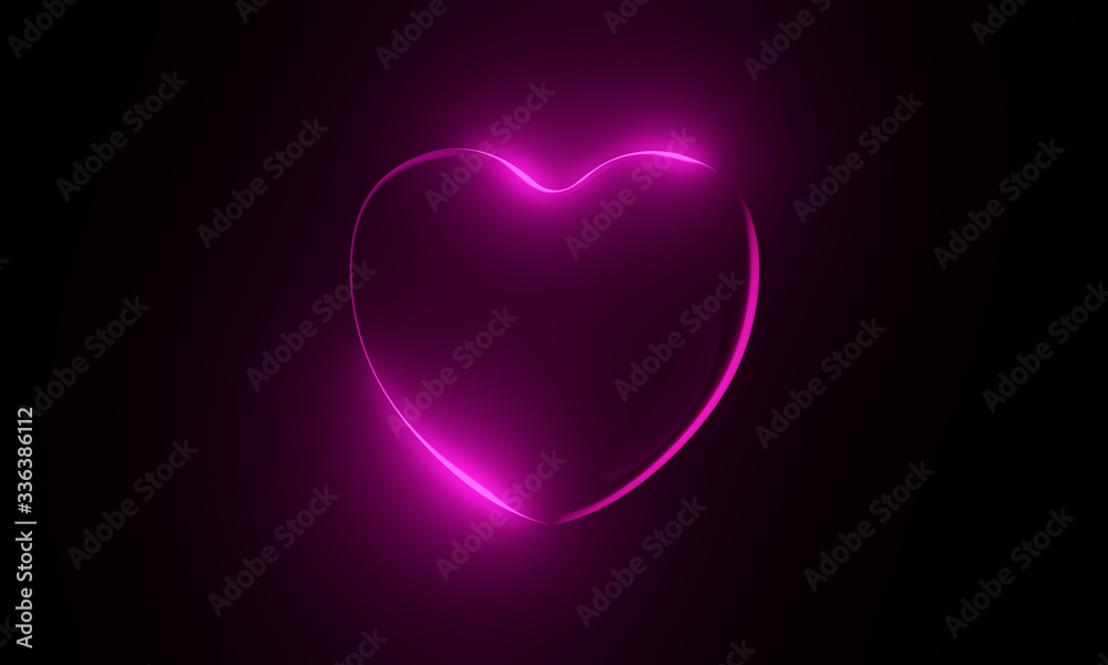 Neon Iridescent Abstract Glow Rainbow Spectral Colorful 3d Heart Illustration Neon Iridescent Abstract Glow Rainbow Spectral Colorful 3d Heart Illustration