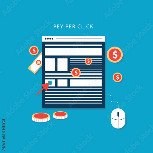 pay per click marketing and advertising concept
