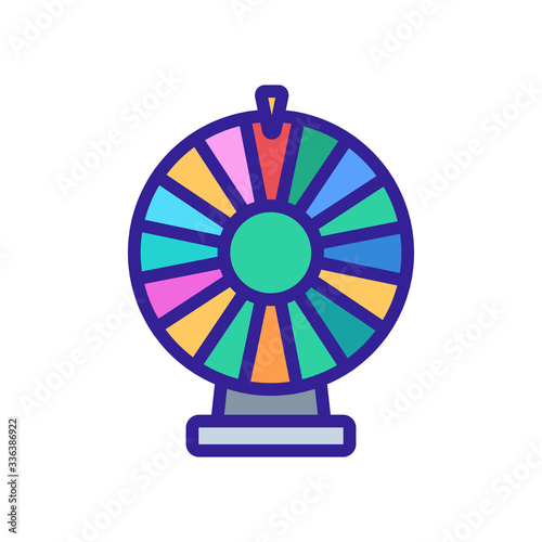 bingo lottery icon vector. bingo lottery sign. color contour symbol illustration