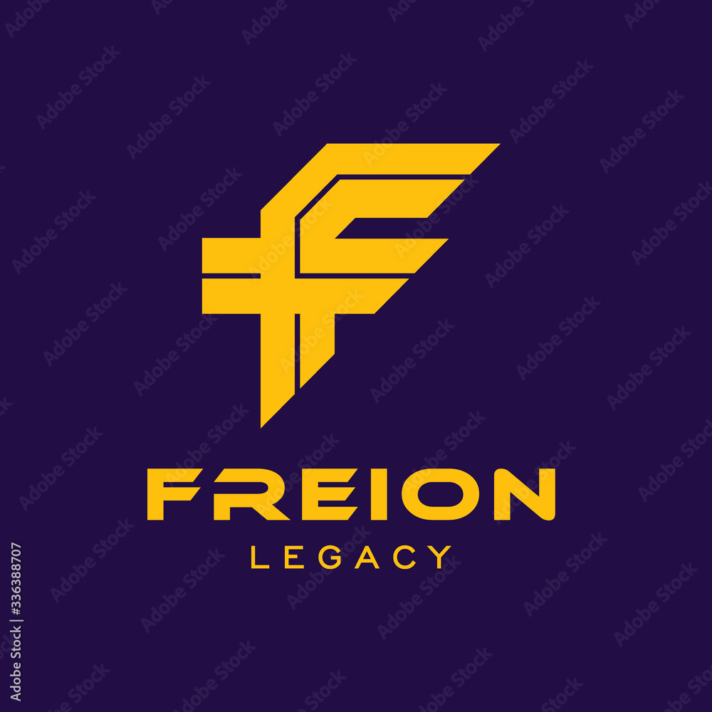 Fototapeta premium letter F logo icons design template elements. Vector sign symbol