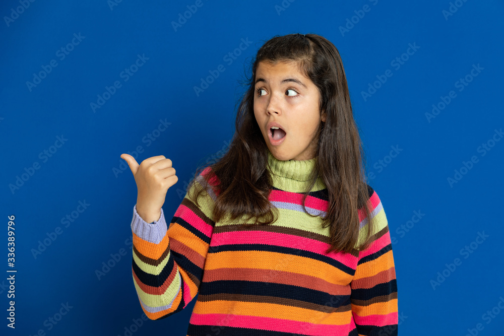 Preteen girl with striped jersey Preteen girl with striped jersey