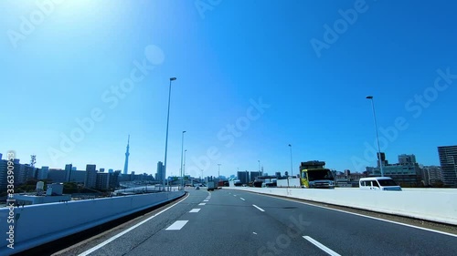 高速道路 ハイウェイ 首都高 前方 主観 走行映像