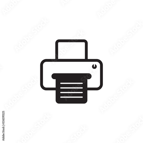 Printer icon logo design template