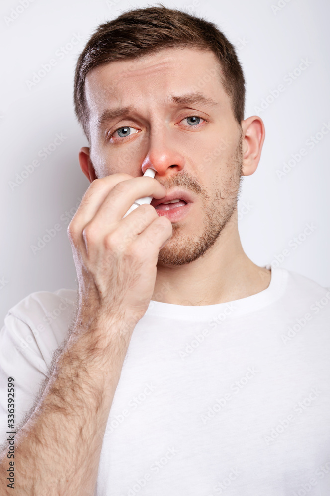 guy has a runny nose and allergies guy has a runny nose and allergies