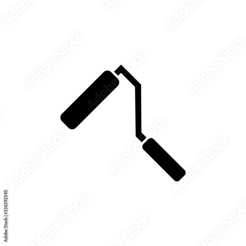 Paint roller vector icon, renovating icon