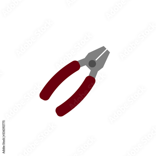 Pliers work tool vector icon