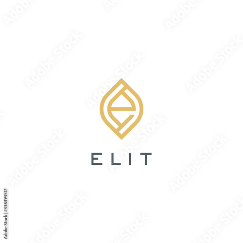 Letter e logo design vector template	