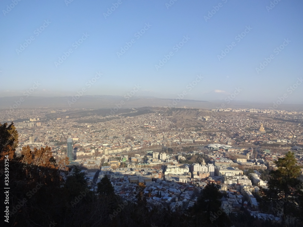 Tbilisi is the capital of Georgia. Hills and streets Tbilisi is the capital of Georgia. Hills and streets