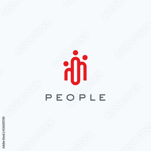 People logo icon design vector