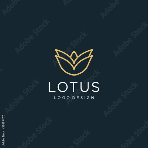 Flower lotus logo icon design vector