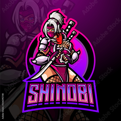 Shinobi esport logo mascot design