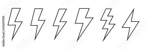 Lightning bolt icon. Modern line icon design. Modern icons for mobile or web interface.