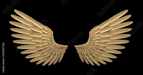 Gold angel wing.
