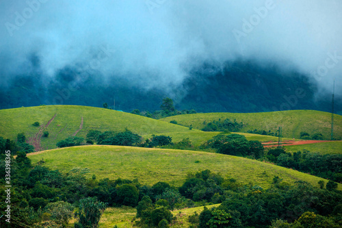 landscape with trees and clouds,Vagamon,Kerala
