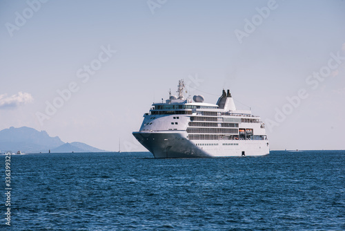 luxury cruise ship at anchor in the mediterranean © Igor