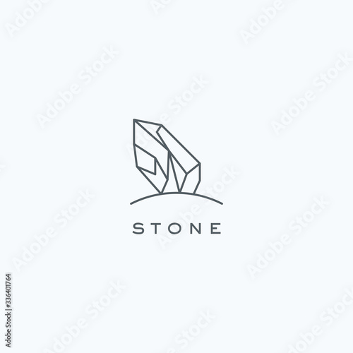 Stone logo design vector template