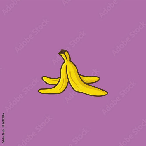 Banana peel vector illustration