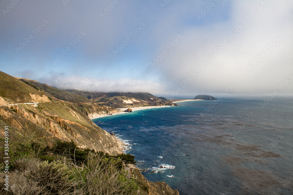 famous cabrillo highway at point sur state historic park, USA famous cabrillo highway at point sur state historic park, USA
