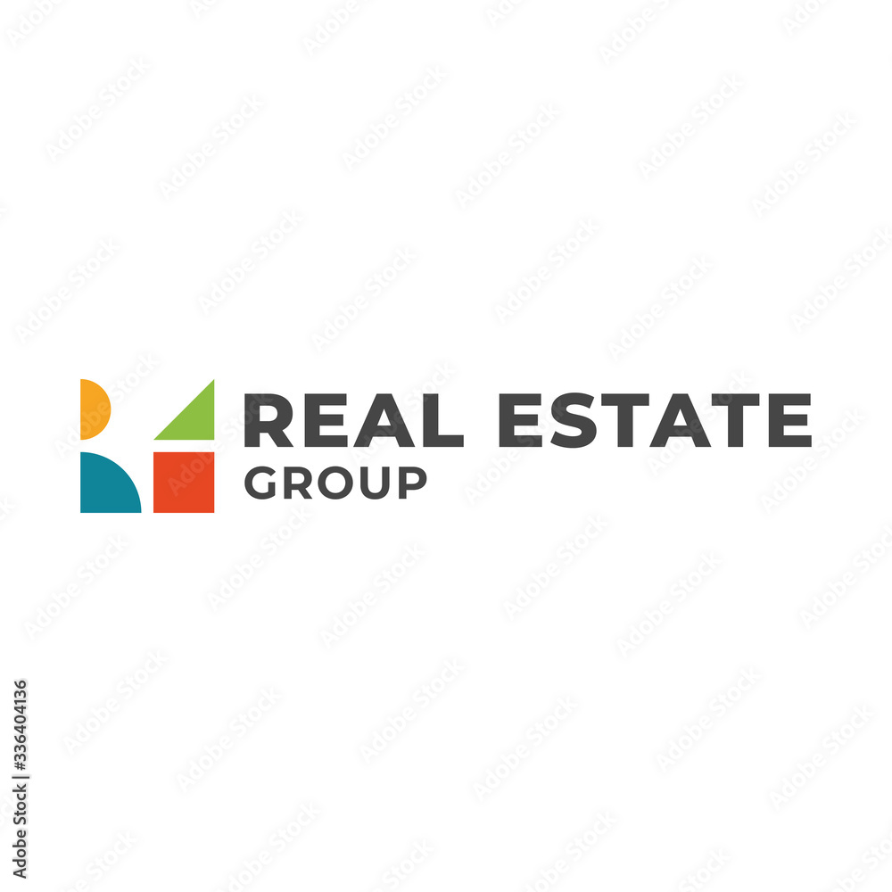 Real estate logo design template for company group. Real estate logo design template for company group.