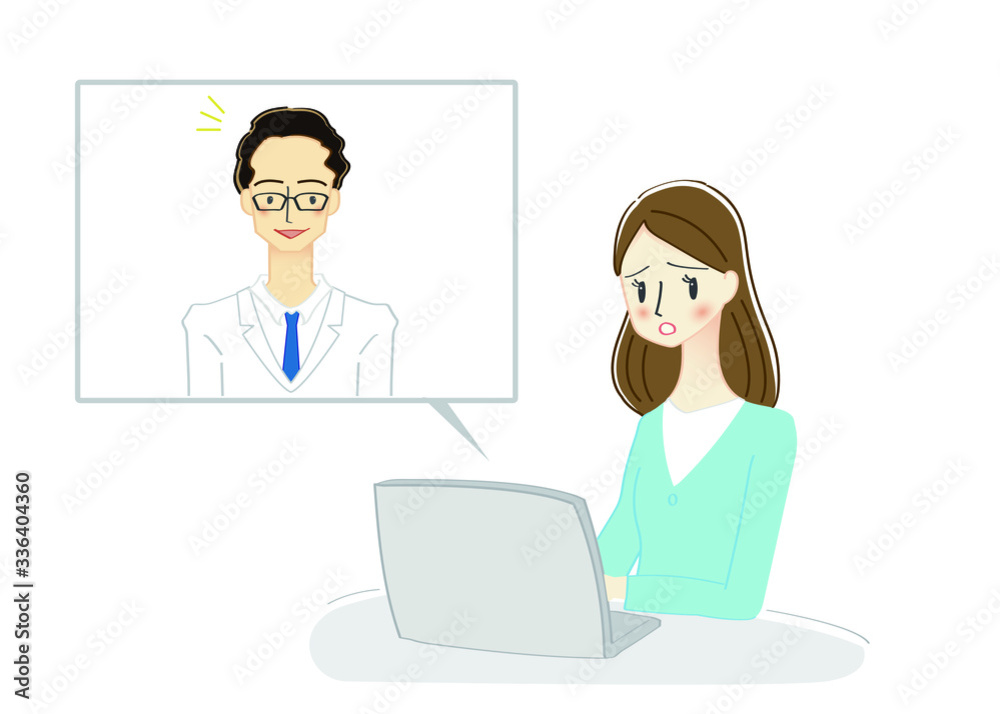 オンライン診療のイラスト