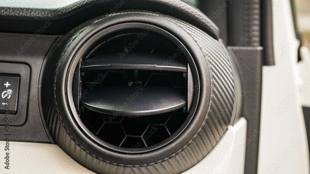Close-up of the car's air-conditioning fan