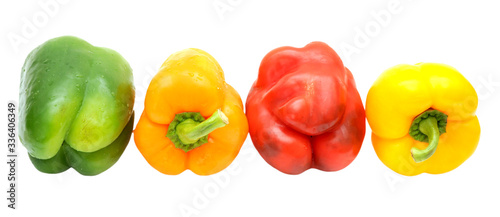bell peppers isolated on white