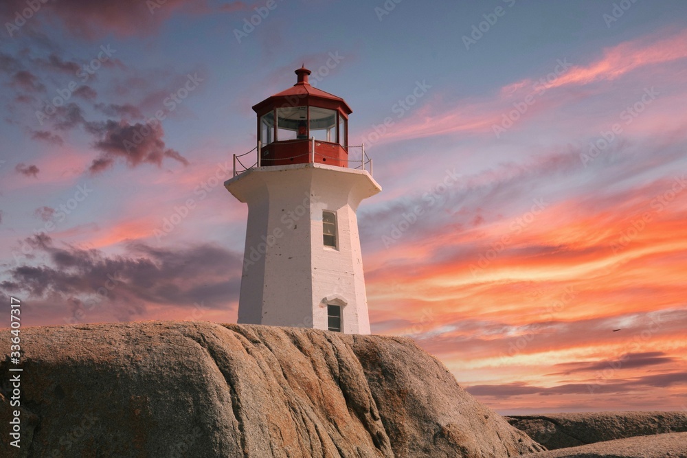 Leuchtturm an der Küste von Nova Scotia